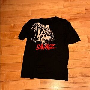 Black Graphic Tiger T-Shirt